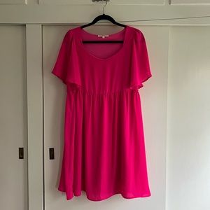 Bright Pink Babydoll Dress